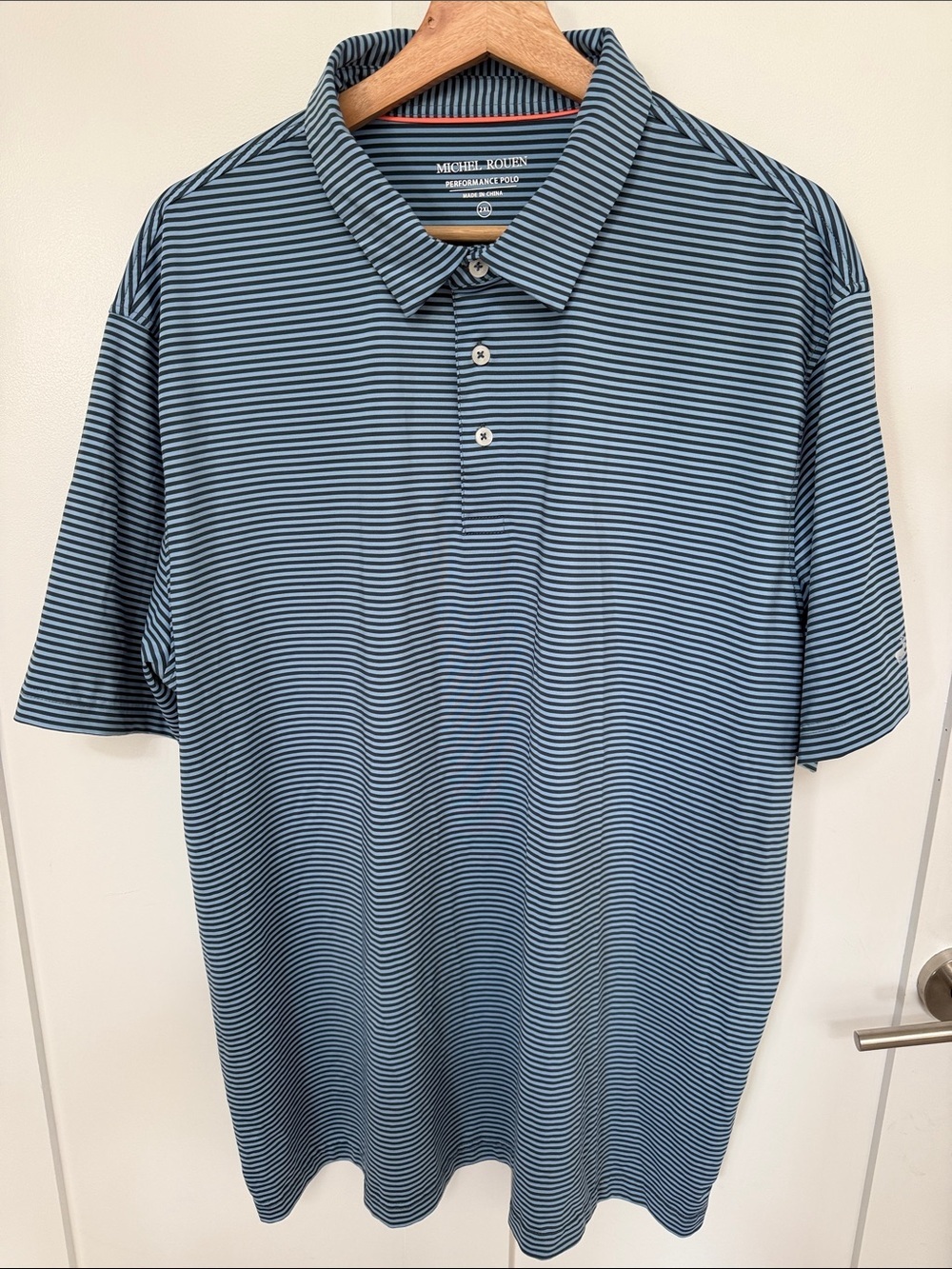Michel Rouen Striped Performance Polo